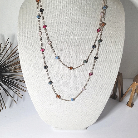 🔥NWT🔥 Van Heusen Double Layered Gold Toned Necklace - Picture 4 of 4